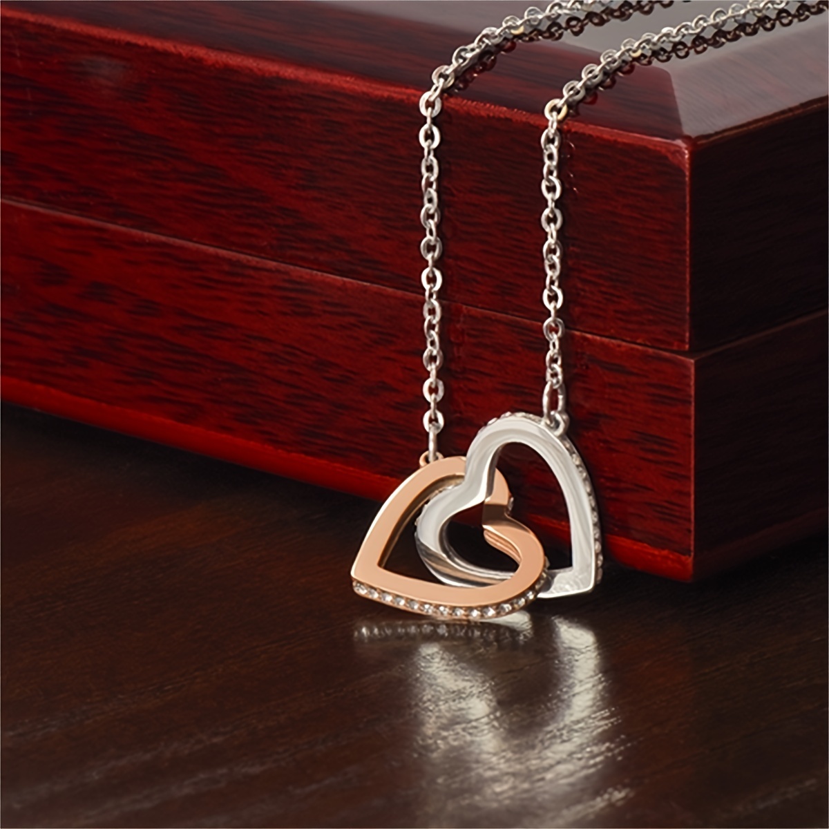 Mother Daughter Necklace with Message Card and Gift Box